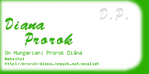 diana prorok business card